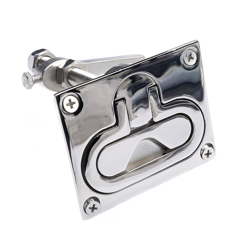 Mxeol Boat Cam Latch Marine Hatch Latches Flush Turning Lock Lift Handle Stainless Steel W/Fasteners