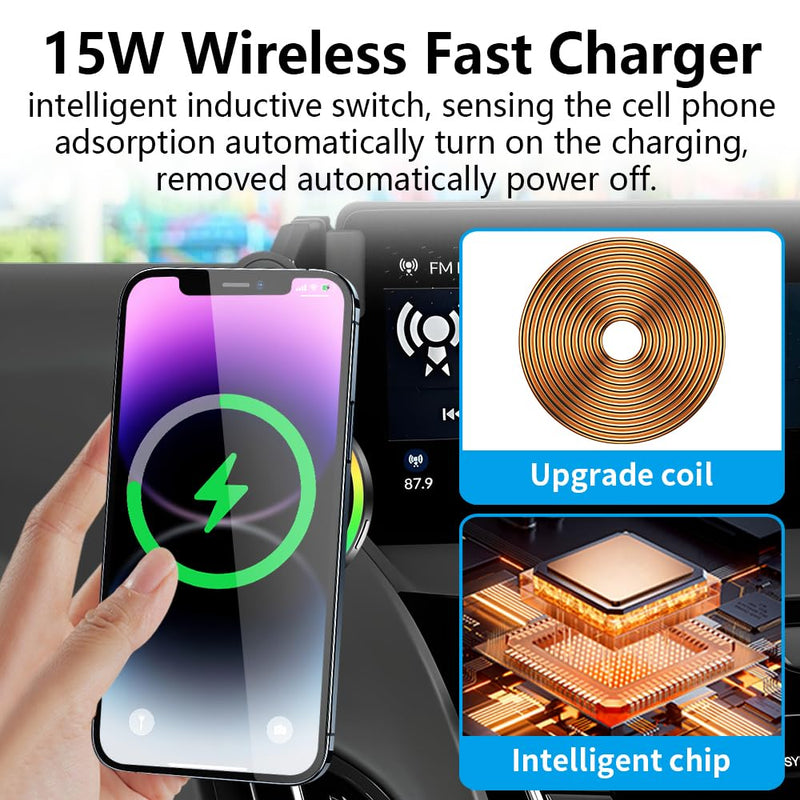 Car Magnetic Phone Mount for Acura RDX 2019 2020 2021 2022 2023 2024 2025 2026 Auto Interior Accessories Best Cellphone Holder Fast 15W Wireless Charger Cell Phones Charging Screen Stand