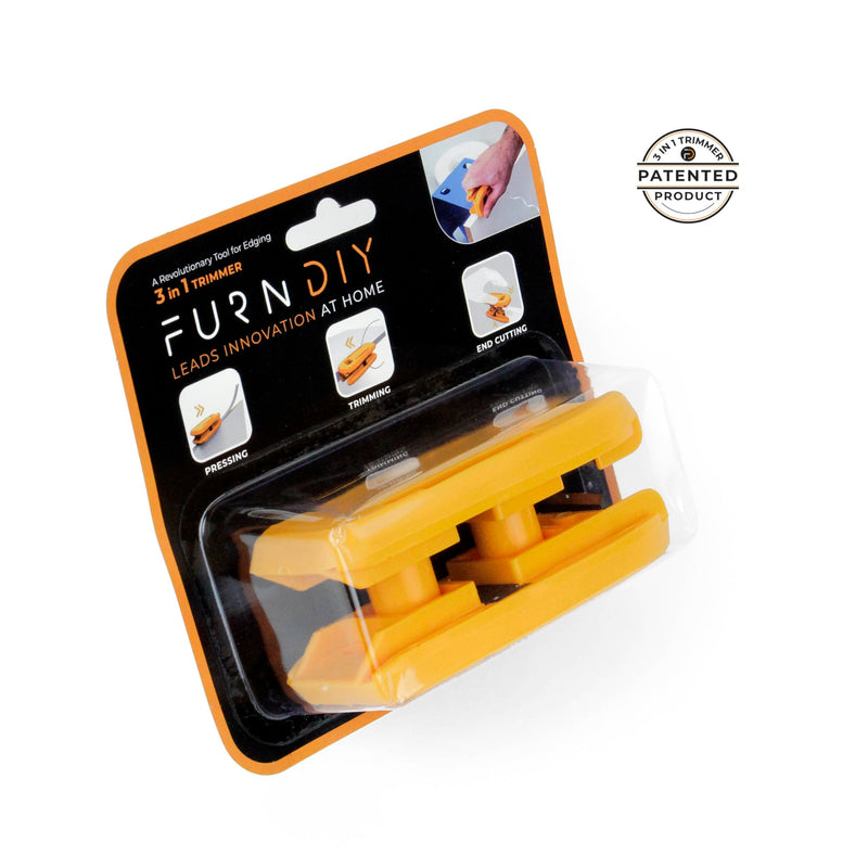 Furndiy 3in1 Edge Banding Trimmer - Edgebanding Trimmer - Edgebanding Cutter - Veneer Cutter - Melamine Trimmer - Melamine Cutter - Edgebanding Trimming - Double Edge Trimmer - Woodworking Tool Orange