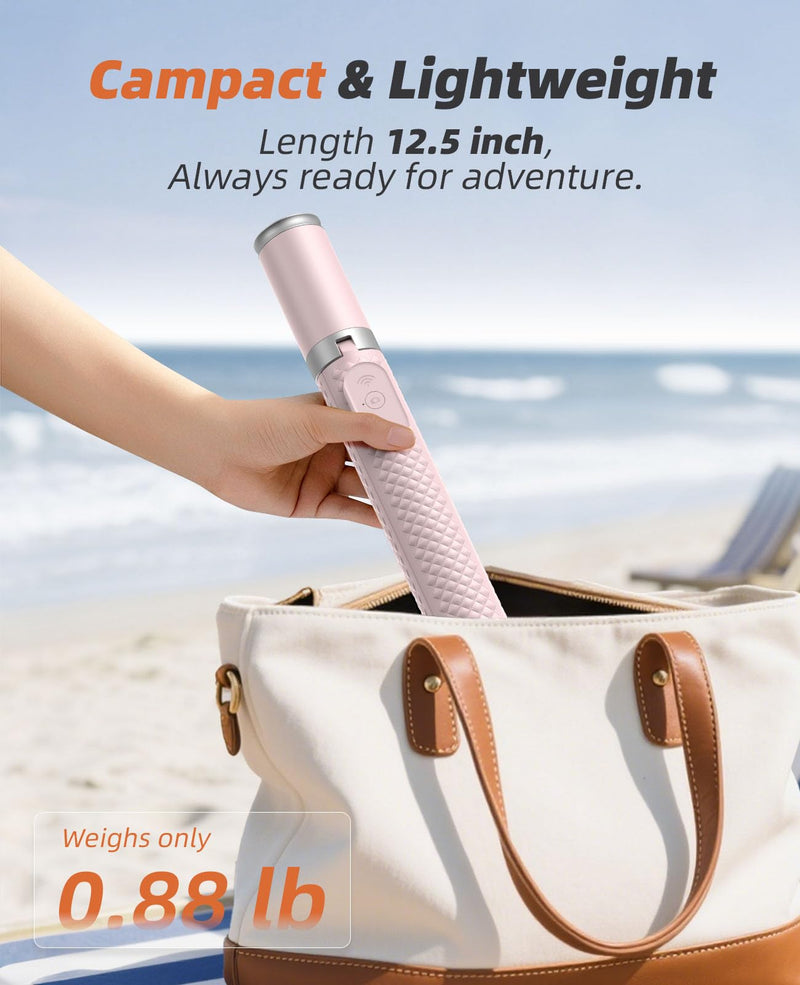 Tripod for iPhone, Selfie Stick with Remote, Stable & Durable Phone Tripod | Portable Travel Cell Phone Stand, Extendable All-in-1 Tripod for Video Recording Compatible with iPhone Android Pink 62 Inch