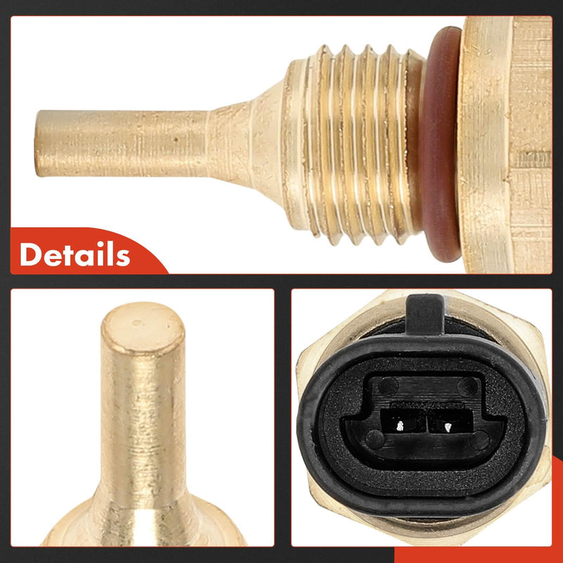 A-Premium Engine Coolant Temperature Sensor [2 Pins] Compatible with Ram 2500 2011-2018/2020, 3500 2011-2019/2021, 4500 2011-2018/2020, 5500 2011-2020 & Dodge Ram 2500, Ram 3500, Ram 4500, Ram 5500