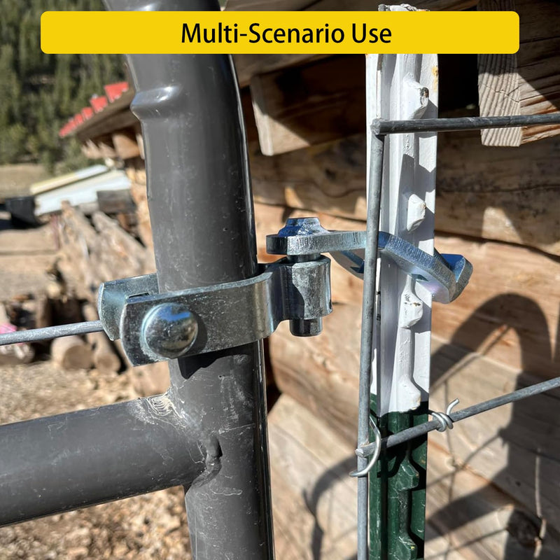 Heavy Duty T-Post Gate Hinge – Galvanized Steel Fence Hinge Pins for Chain Link Fence, Farm, Garden & Backyard Gates