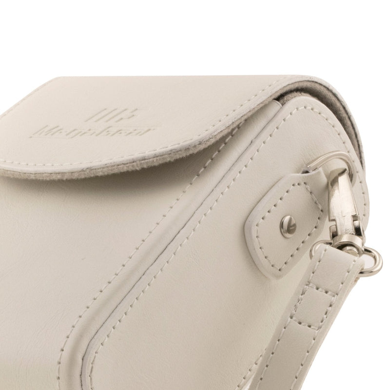 MegaGear MG1559 Leather Camera Case with Strap Compatible with Sony Cyber-Shot DSC-RX100 VI, DSC-RX100 V, DSC-RX100 IV - White
