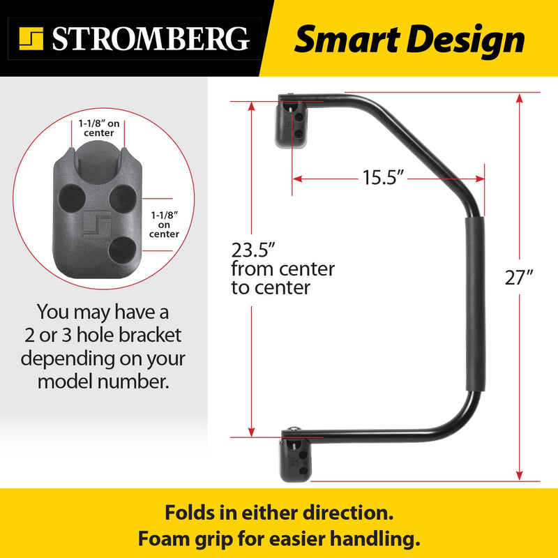 Stromberg Carlson AM-800 Lend A Hand Assist Rail - RVs & Trailers Wall Mount Handrail, RV Door Handle, Ideal for RVs & Trailers, Camper Entry Door Handle, Black Finish, 27" Long x 15.5" Depth