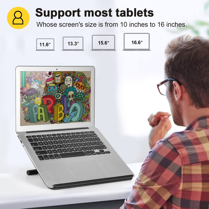 Parblo PR 100 Universal Tablet Stand with PR01 Drawing Glove,Adjustable from 10 to 16 inch for Drawing Tablets, Monitors
