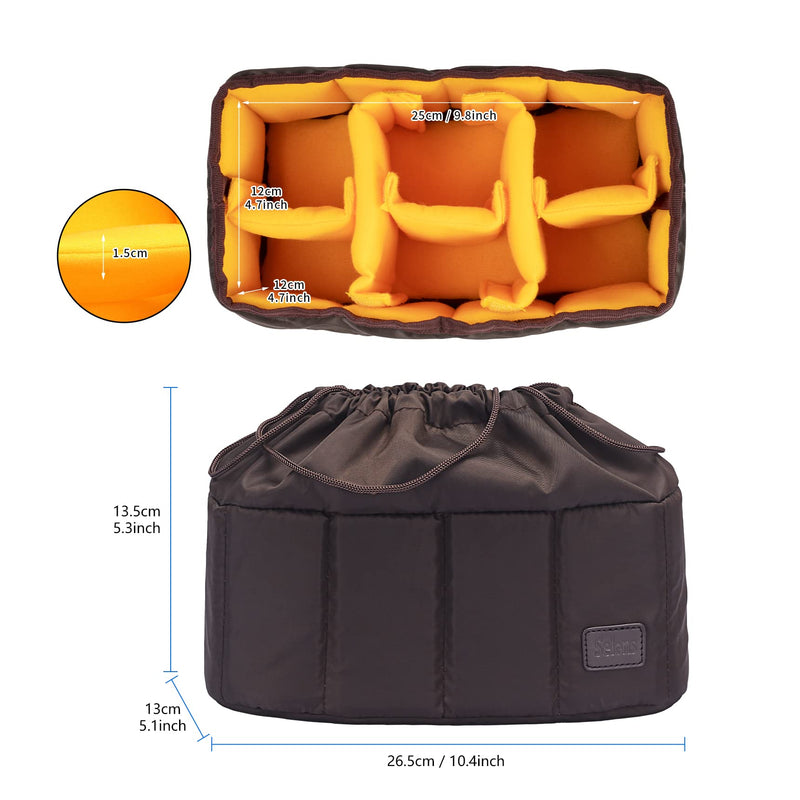 Selens High-Capacity Shockproof DSLR SLR Camera Padded Bag Case | Partition Camera Insert, Make Your Own Camera Bag
