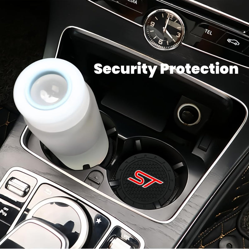 2 Pcs Black car Cup Holder Coaster Compatible with ST 2.75 Inch Silicone Anti-Slip Fashion car Interior Accessories
