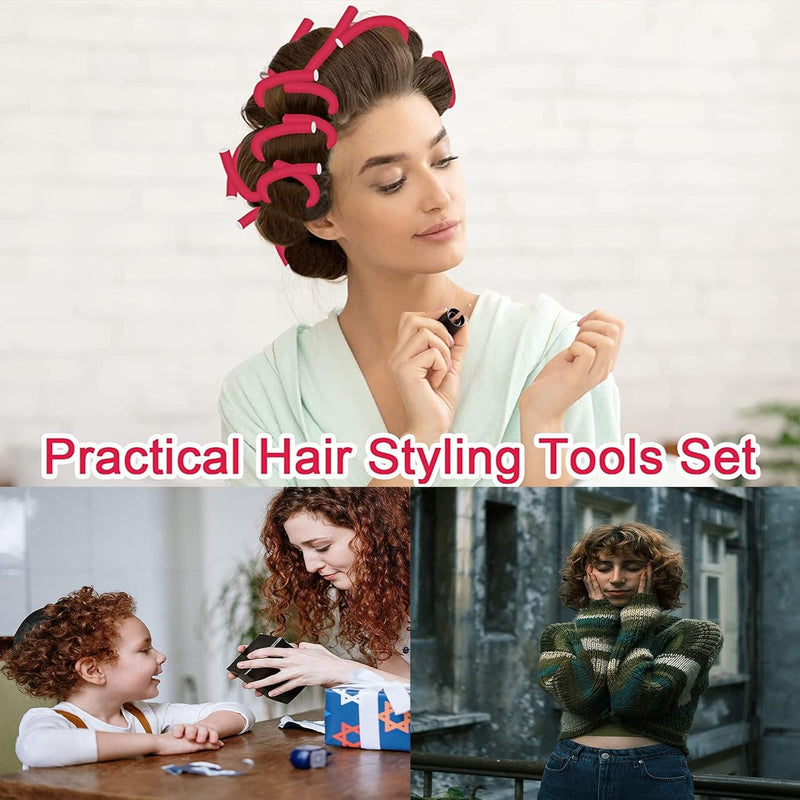 20 Pieces Flexible Hair Curler,Foam Hair Rollers Heatless Curlers,No Heat Soft Twist Hair Roller,Heatless Curls Rods for Short Long Hair,DIY Tool Hair Styling Curling Sticks for Sleeping in.