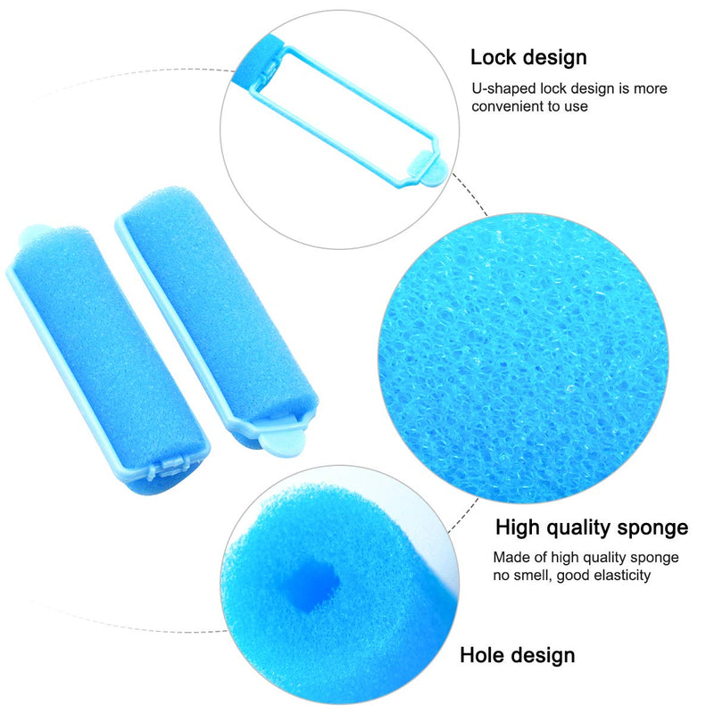 36 Pieces Foam Sponge Hair Rollers, Soft Curlers for Short Hair, Mini Roll Curl Artifact, Hair Styling Curlers for Women and Girls DIY Hairdressing, 20mm (Pink, Yellow, Blue) 36pcs 2cm