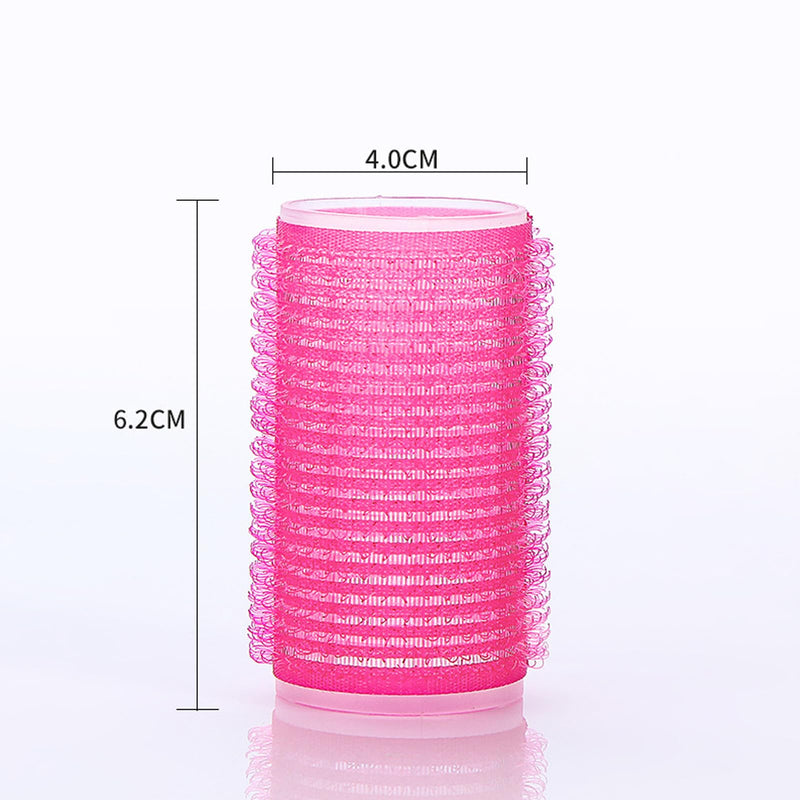 6-Piece Curler Set (Color Random), Large Self-Holding Curler, Natural Fluffy Hair Root Hair Tool Pink 152