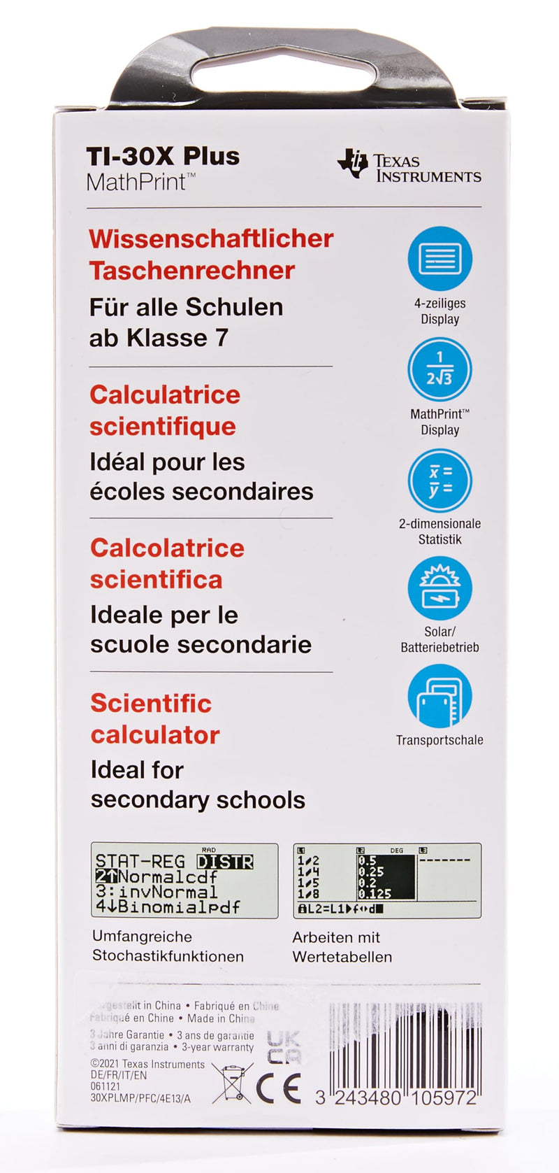 Texas Instruments SCHULRECHNER TI-30X Plus MATHPRINT