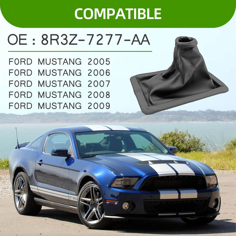 Transmission Shifter Boot Cover, Shifter Boot Cover Compatible with Fd Mustang 2005-2009, Replaces OE #8R3Z-7277-AA, 8R3Z7277AA