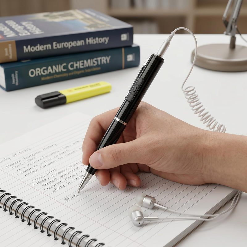 64GB Voice Recorder Pen, One-Touch Recording & MP3 Player, HD Noise Reduction, Playback While Writing, Ideal for Business Meetings, Interviews, Students
