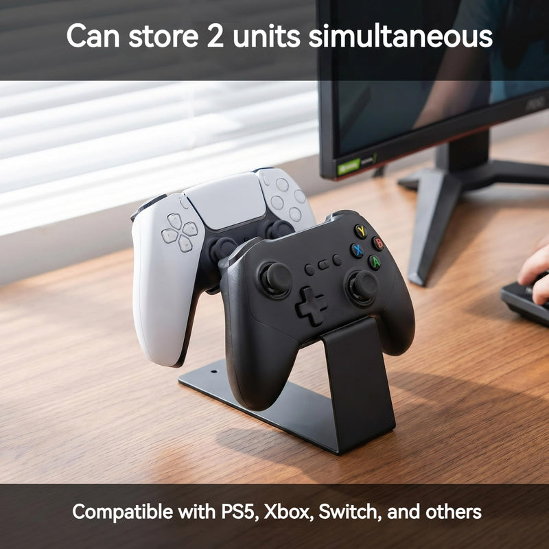 Desktop Controller Holder Controller Organizer Gaming Accessories 2 Tier Universal Metal Controller Stand for Xbox Series X S, Elite 2, PS5, PS4, Switch Pro and Almost All Controller