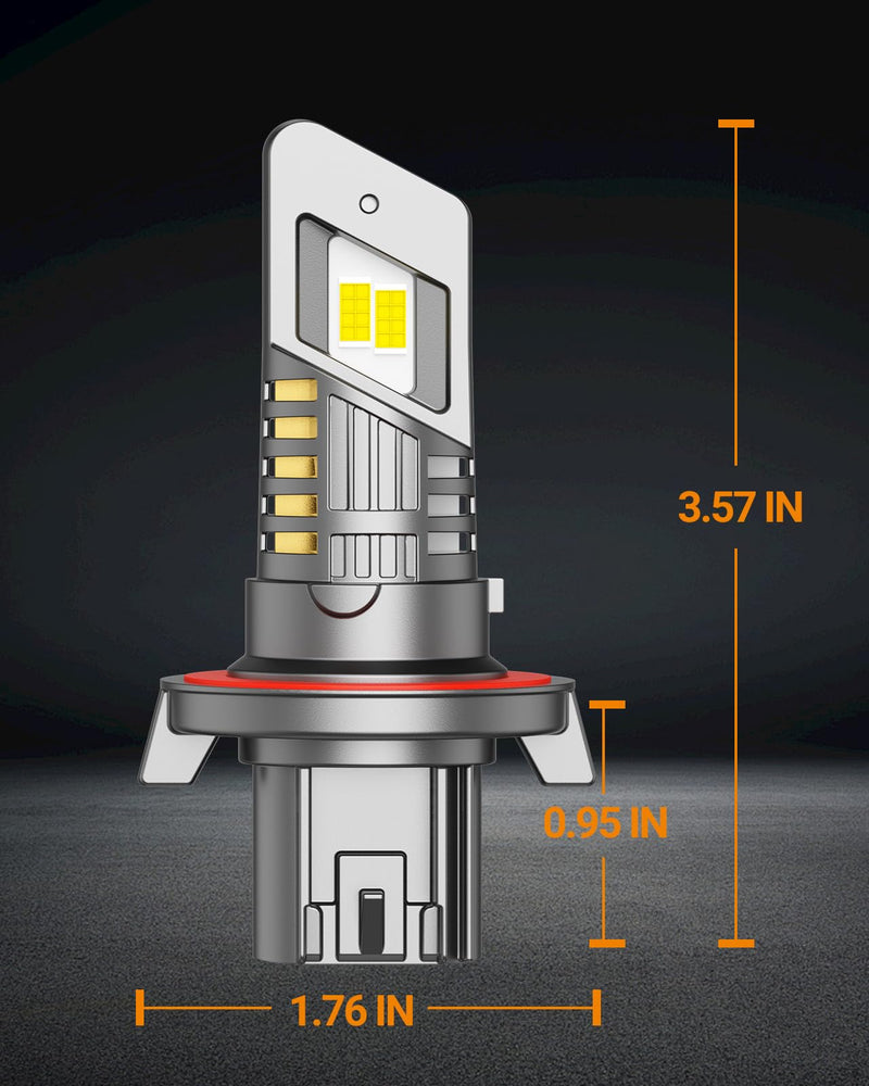 SEALIGHT S1-Pro H13/9008 Fog & Light Bulbs, 40000LM 6500K White H13 Lights, 1600FT Beam, IP67 Waterproof with Fan, 2-Pack for ATV/SUV 9008/H13