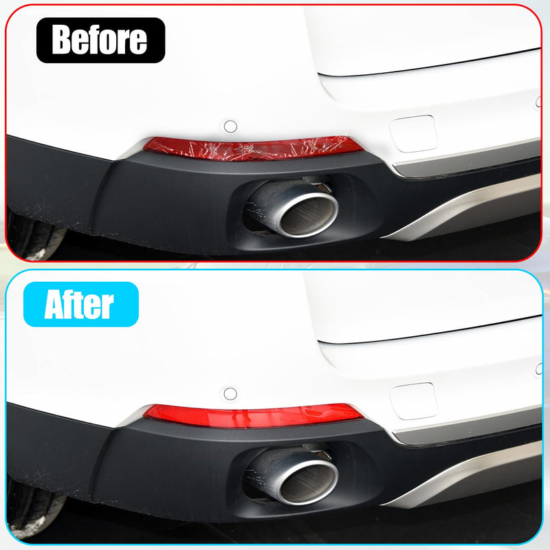  [AUSTRALIA] - Jaronx Compatible with BMW Rear Bumper Reflector for X5 F15 2014-2018, Left & Right Rear Bumper Red Marker Lights Lens Trim, Tail Reflector Light Replacement for BMW 63147290091 63147290092
