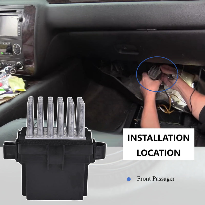 Blower Motor Resistor Compatible with Select 2007-2013 Chevy Silverado Suburban Tahoe Camaro Equinox/GMC Sierra Yukon/Buick/Cadillac/Dodge/Chrysler/Opel Replace#15141283 13598134