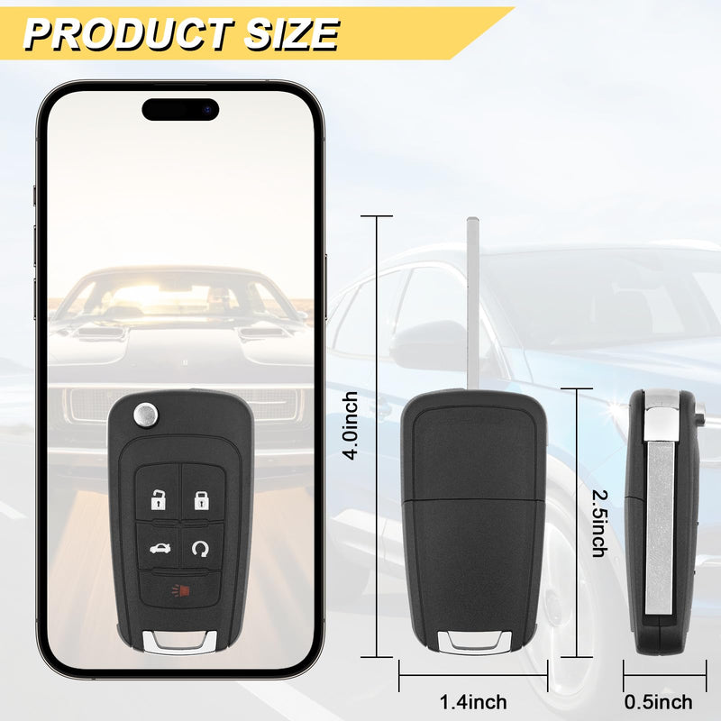 Key Fob Replacement for 2014-2019 Buick Encore/ 10-12 Allure/ 10-16 Lacrosse/ 11-17 Regal/ 12-17 Verano/ 10-19 Chevy Equinox Camaro/ 11-16 Cruze Malibu/ 14-19 Impala/ 12-17 Sonic car Keyless