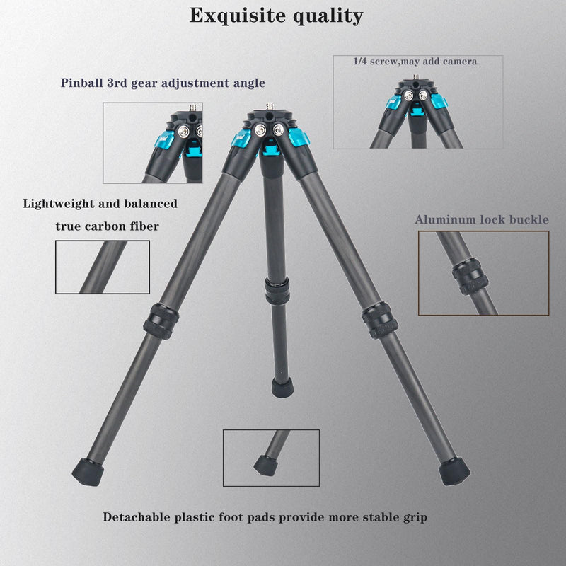True Carbon Fiber Mini Tripod, Desktop Tabletop Stand Compact Tripod for DJI Smooth 4, Osmo Mobile, Vimble 2, Gimbal Handle Grip Stabilizer,for insta360 Insta 360 x5 x4 x3 x2 Cameras (Blue) Blue
