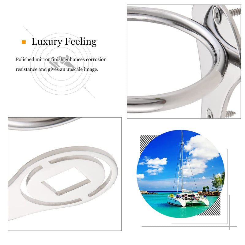 AMYSPORTS Ring Stainless Drink Holder Marine Yacht Steel Cup Holders Boat Universal Hardware Drink Holder Deck