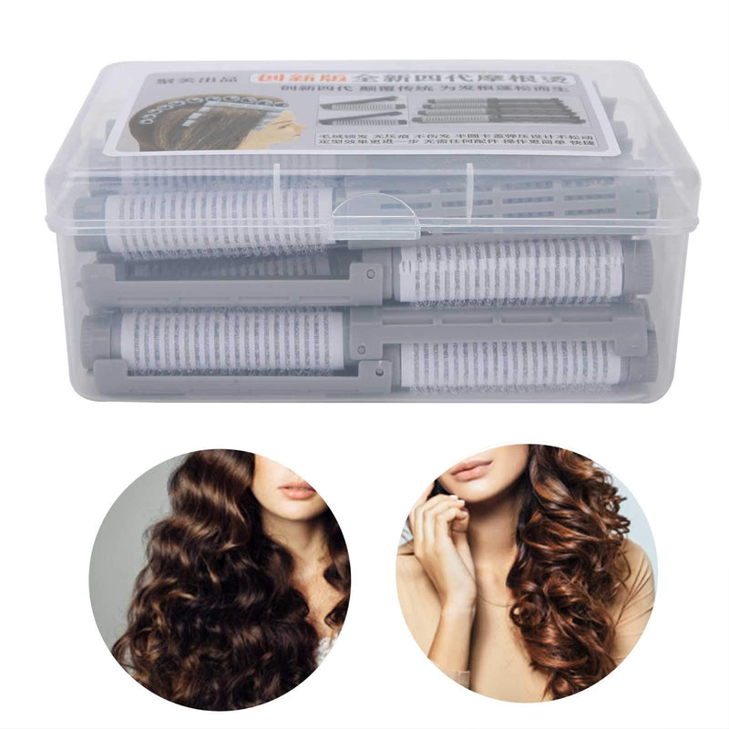  [AUSTRALIA] - Hair Perm Kit, 20pcs Rods Large Kit for Women, 20pcs Fluffy Hair Perm Rods with Clips for Soft and Plump Curls, Hairdressing Tool Kit Fluffy Roller Curler Hairdressing Styling Tool (Grey) Grey