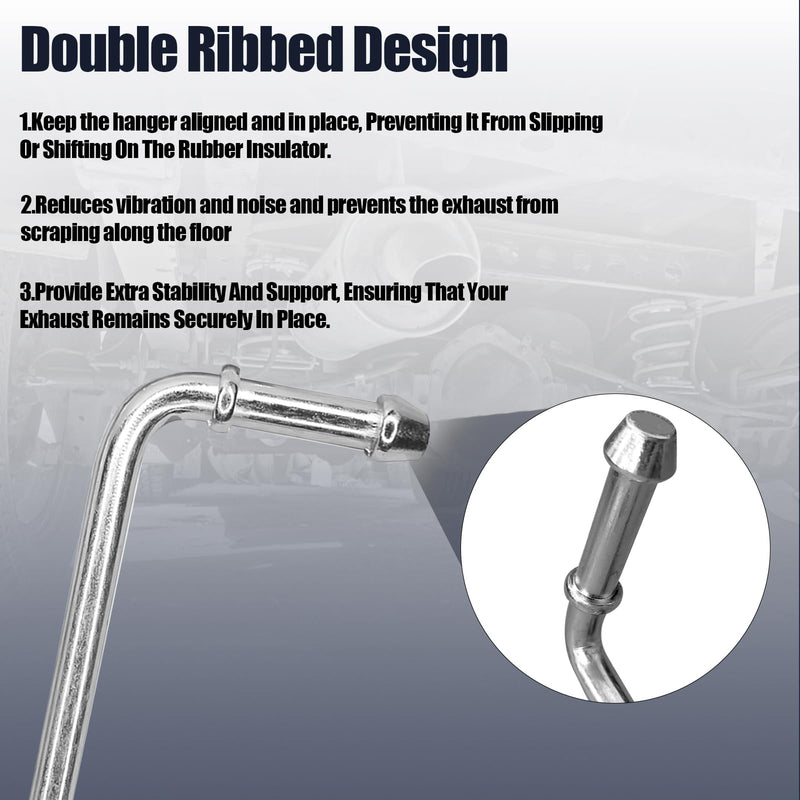 90° Bend Universal Exhaust Hanger Rods Fit for Wide Range of Exhaust Pipes 8 Inch Weld Bracket Kit- 4 Pack