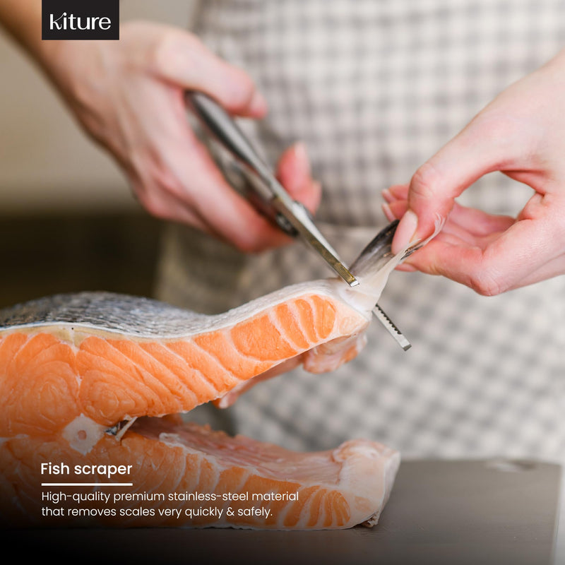 Heavy Duty Kitchen Shear with Bonus MultiPurpose and Herb Scissors 420 Stainless Steel for Chicken, Meat, Fish and Poultry Gift Set with Kitchen Shears for Food and Herbs Scissors by Kiture Modern Kitchen gadgets
