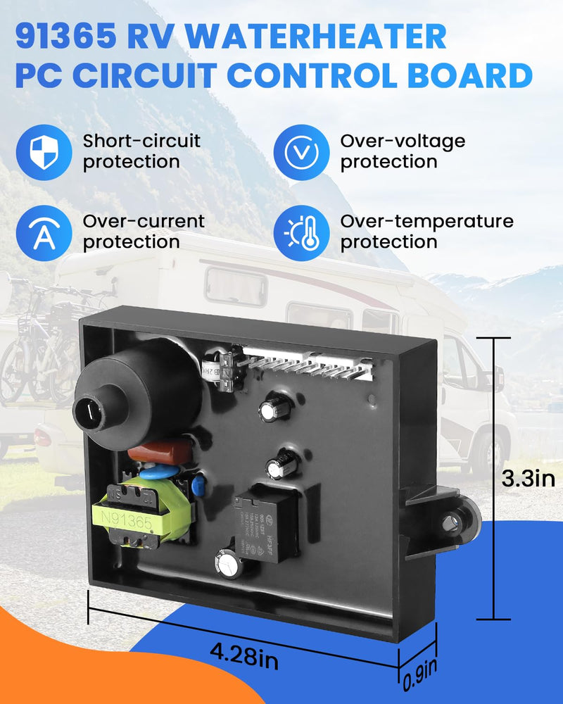 2025 HOT- RV Water Heater Part Fit Atwood RV Water Heater GC6AA-10E GC10A-4E include 91365 Control Circuit Board Parts,91447 Thermal Cut Off & Thermostat Kit,93868 Initer Electrode By AMI PARTS