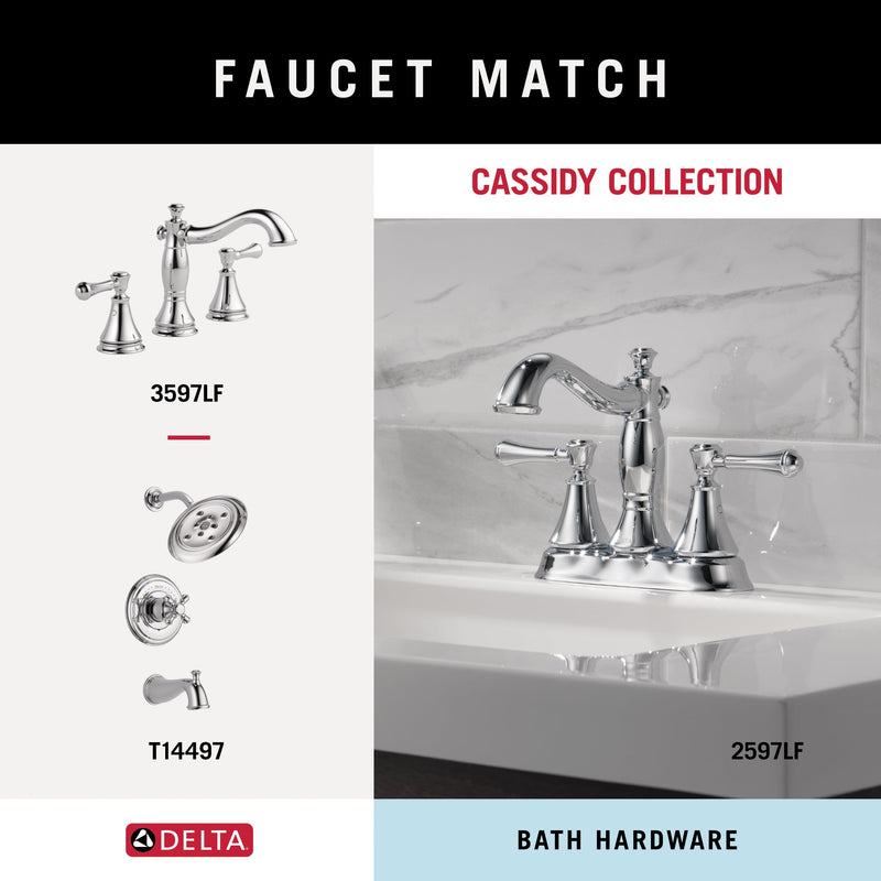 DELTA FAUCET Rubber Limited 79750 Cassidy Wall Mount Single Post Toilet Paper Holder Bath Hardware Accessory in Polished Chrome