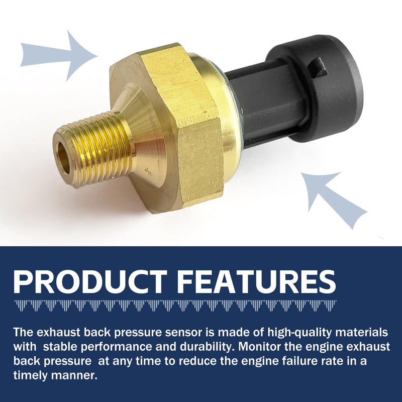 185053C1/1850533/185053C2 DPFE3 Exhaust Back Pressure Sensor EBP, Compatible with 1997-2003 F0rd Powerstroke 6.0L 7.3L V8 Diesel, F7TZ-9J460-AA/SU2380/2134517/4C3Z-9J460-A/1C3Z-9J460-A