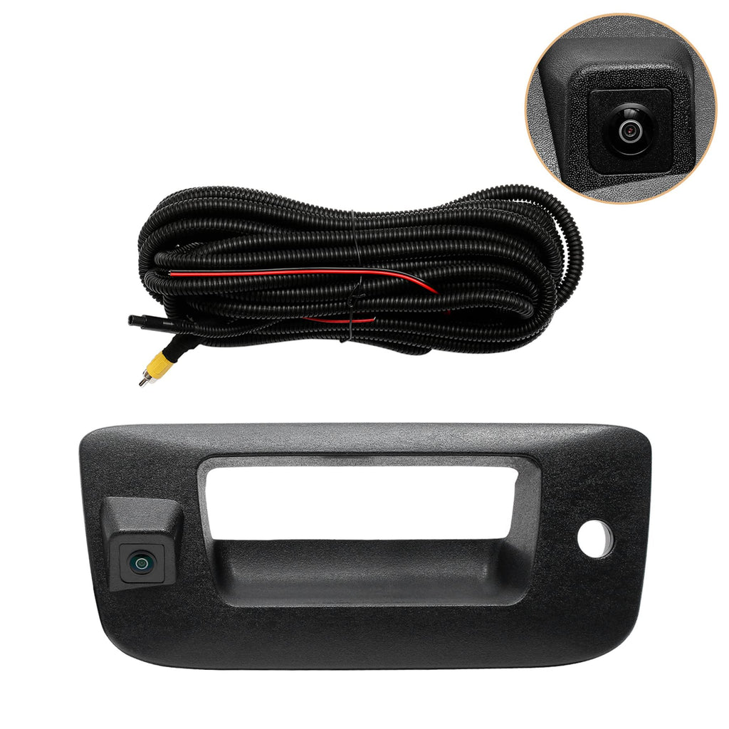 Backup Camera Tailgate Door Handle, Compatible with Chevy Silverado GMC Sierra 1500 2500 3500 2007 2008 2009 2010 2011 2012 2013 2014, with Key Hole, Rear View Camera, Back up Camera, Reverse Camera