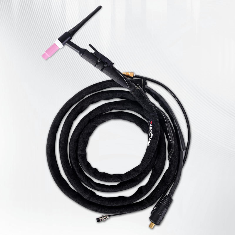 ARCCAPTAIN TIG Welding Torch Cable Cover, MIG Plasma Tig Torch Cover Resistant Leather with Zipper 7.6M (25FT) Length 25 FT(7.6M)
