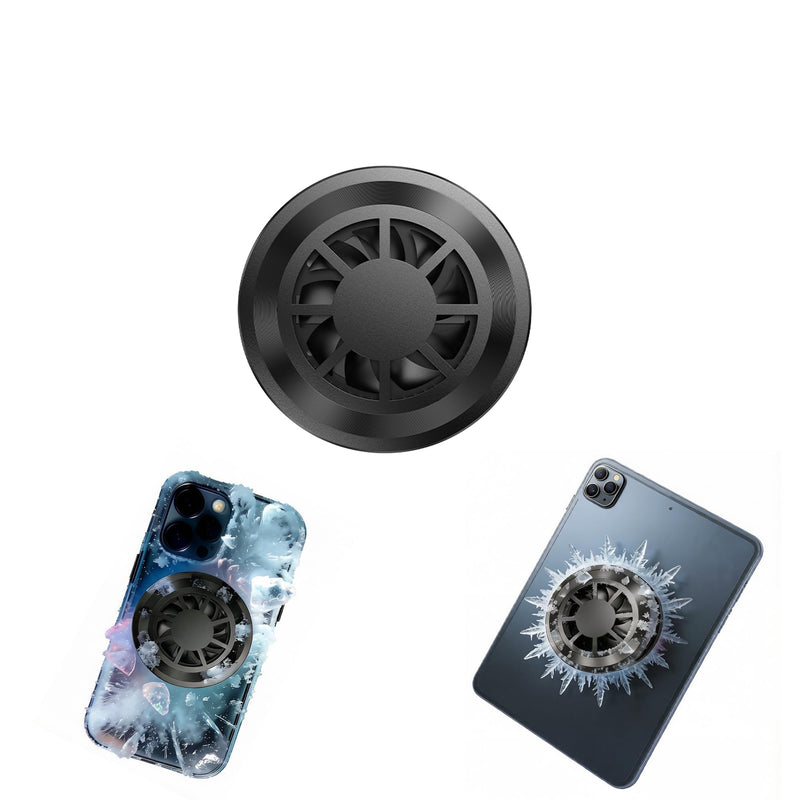 Magnetic Phone Cooler,for iPhone 16/17 Pro Max, iPad, Android – All Aluminum Body, Semiconductor Cooling Fan, 2-Speed Control，for Mobile Games and Live Streaming (L08) L08