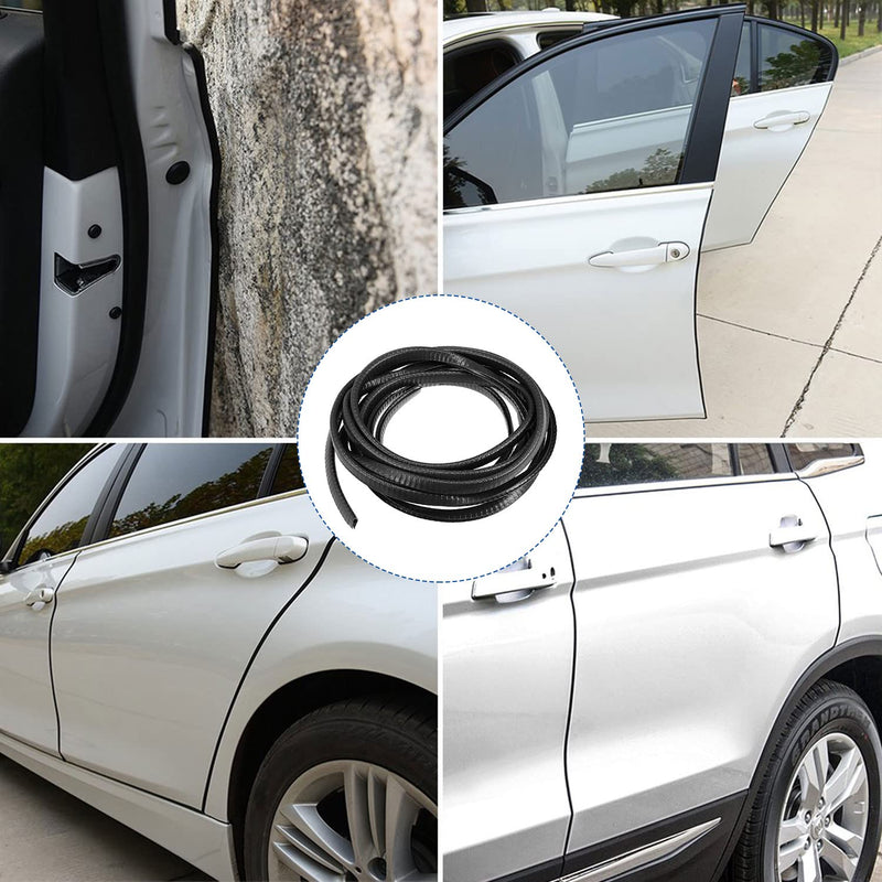 33Ft Car Door Edge Guards - Black Universal Fit Door Edge Protector, Rubber U Shape Automotive Door Trim Molding for Sedans Trucks SUV ATV - No Glue Required (Black, 33FT)