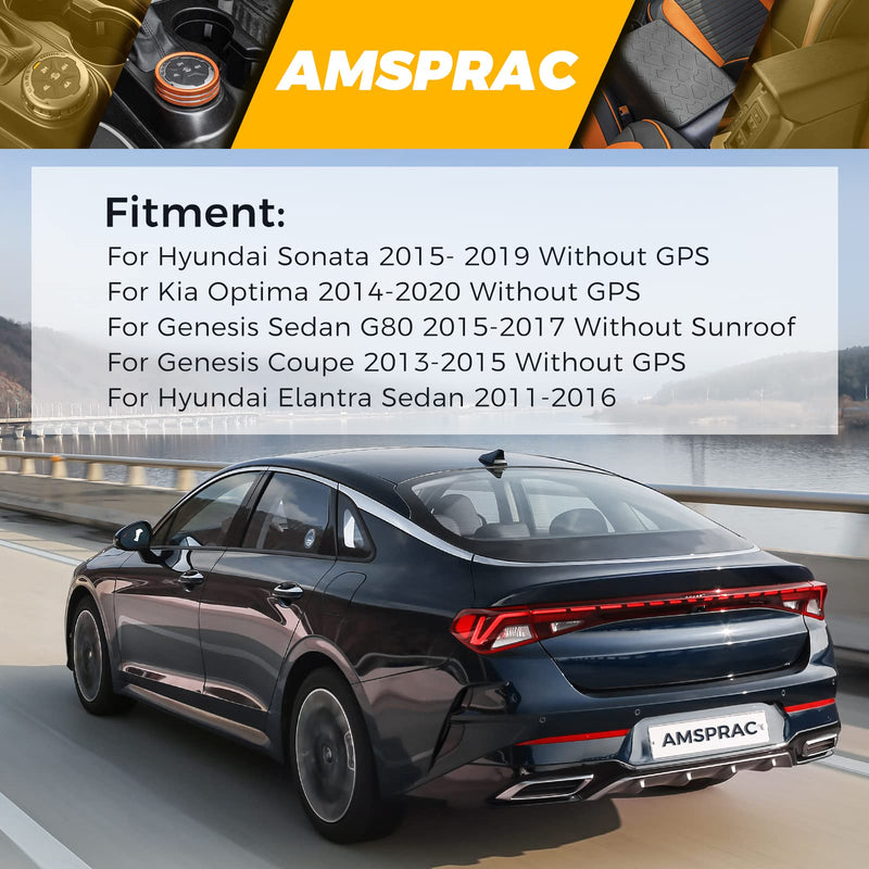 Shark Fin Antenna Cover,Car Roof Antenna Caps fit for Kia Optima 2014-2020,Sonata 2015 2016 2018 2019,Genesis Sedan G80 2015-2017,Genesis Coupe 2013-2015,Elantra Sedan 2011-2016,(Not Sport) Black(Specified Car)