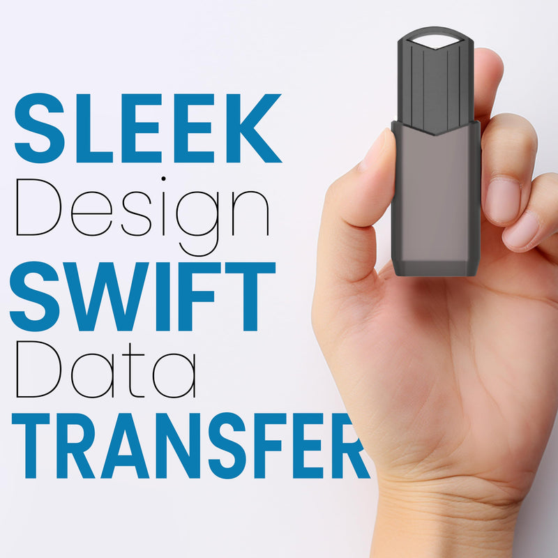 Centon Electronics DataStick Push USB Flash Drive, Portable, High-Speed USB 3.2 Gen 2, No-Cap Design, R/W Speed of 1000/800, Versatile Data Stick, 1TB Storage Capacity, Graphite 1 TB
