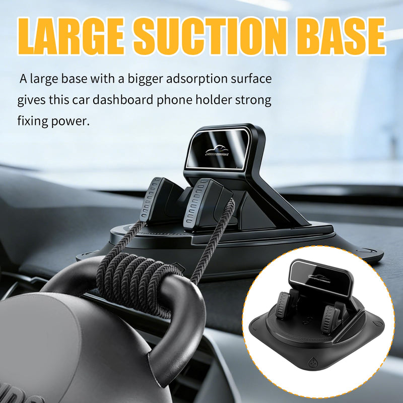 360° Rotatable Car Dashboard Phone Holder Anti-Shake | Super Strong Self-Adhesive Car Phone Holder Compatible with iPhone Samsung,Cars Phones Mount Anti-Fall for Bumpy Roads