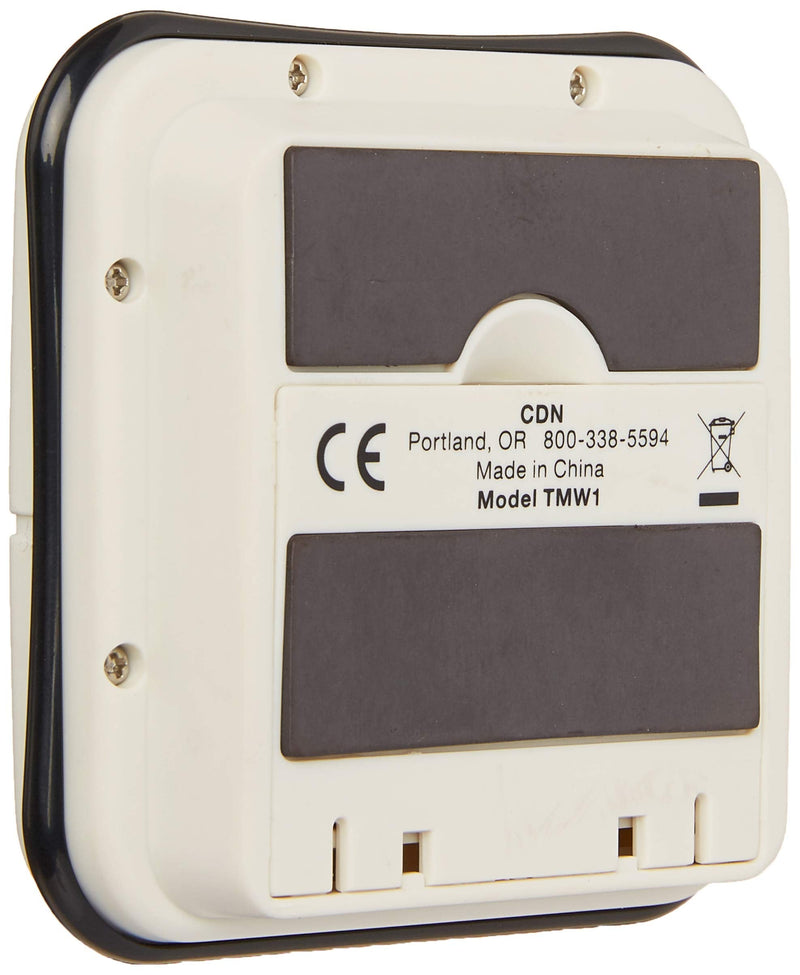 CDN Waterproof Kitchen Timer | Big Digital Display | 90-Second Loud Alarm with Flashing Light | Shatterproof & Steamproof | Magnet & Stand Mount | Ideal for Chefs | TMW1