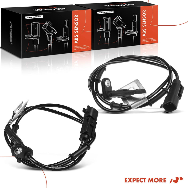 A-Premium 2PCS Front ABS Wheel Speed Sensor for Chevy Equinox GMC Terrain 2010 2011 2012 2013 2014 2015 2016 2017, Sport Utility - Front Left and Right, Replace# 520811372, 20711372 Front Driver and Passenger
