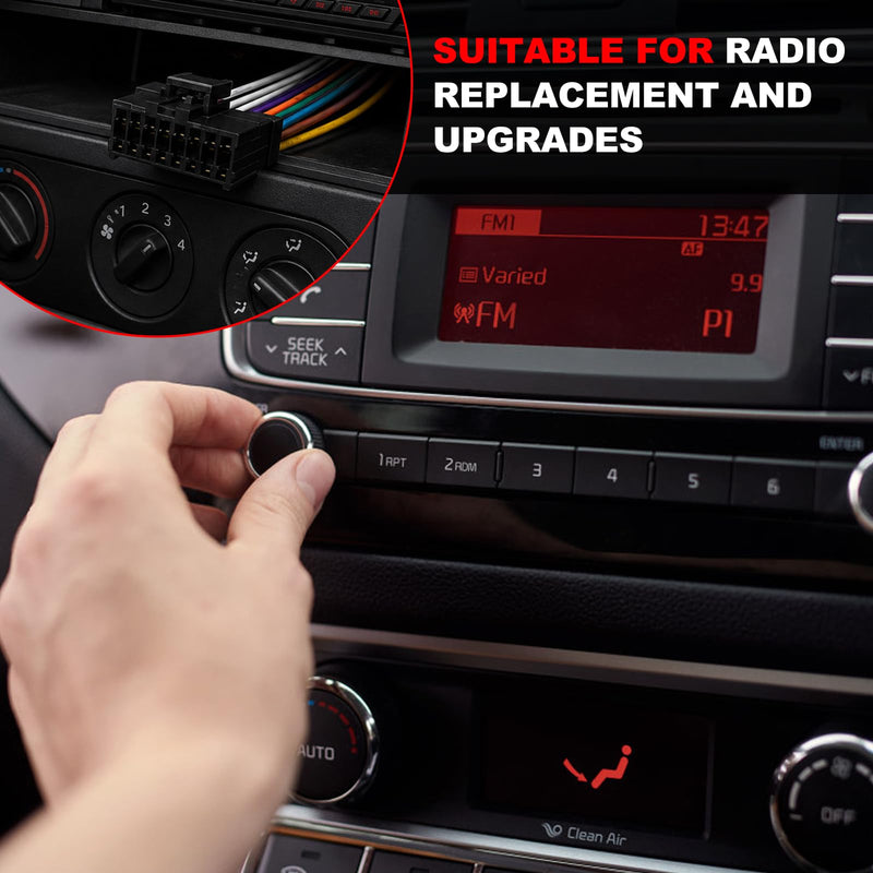 16 Pin Radio Wiring Harness, Car Stereo Wiring Harness Plug Compatible with DEH AVH AVIC MVH FH SPH, Auto Radio Stereo Connector for Aftermarket Power Speaker Wire Replacement