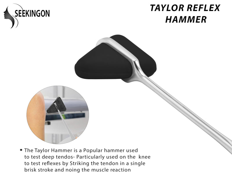 Taylor Tomahawk Percussion Reflex Hammer for Neurological Examination (BLACK)