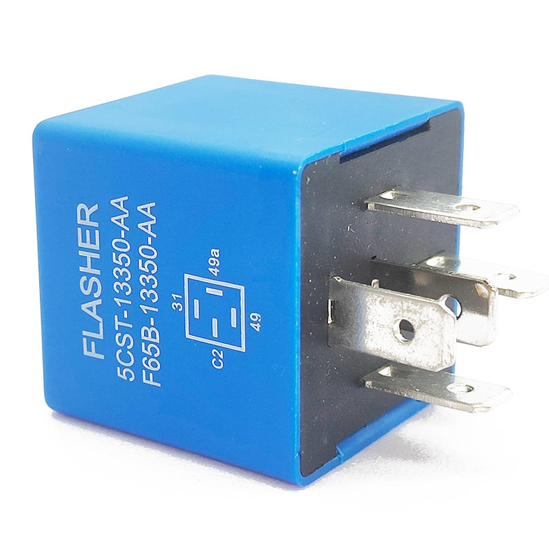 5 pin 12 Volt Turn Signal Flasher Relay for Lights Compatible with Ford 1995-2014 F350 F150 F250 F350 Super Duty Escape Excursion Expedition 5C3T-13350-AA F65B-13350-AA Hazard Warning Relay