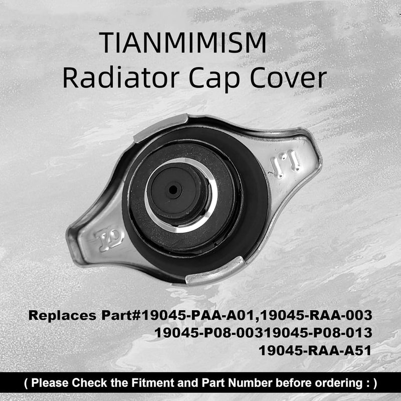 Honda Radiator Cap 19045-PAA-A01 - Compatible with 1994-2006 Accord, 1992-2005 Civic, 1997-2005 CRV, 1995-2007 Odyssey, 2003-2008 Pilot - Replacement Radiator Cap Cover