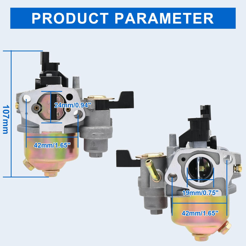 FitBest GX160 Carburetor for Honda GX120 GX200 5.5HP 6.5HP Engines – Harbor Freight Predator 212cc 224cc Replacement – Ideal for Go Karts, Pressure Washers, Water Pumps 2 Tall, 1.5 Width
