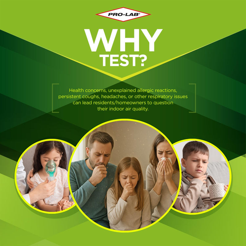 PRO-LAB DIY Mold Test Kit - 1 LAB FEE Included (3 Test Methods: Air, Surface, Bulk.) AIHA Accredited Lab Analysis, Expert Consultation and Return Shipping Included