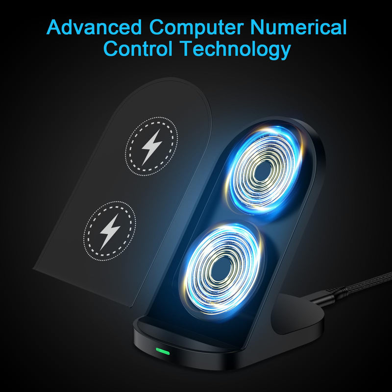 Wireless Charger Fast Charging Stand for Moto G Stylus 5G 2026/G Power 2025 | 2024,Edge 2026 2025 2024 2023/Edge 70 Ultra 60 Pro/Razr/Razr 60 Pro/X70 Air/X50 Ultra/X40,15W Android Wireless Phone Charger Black