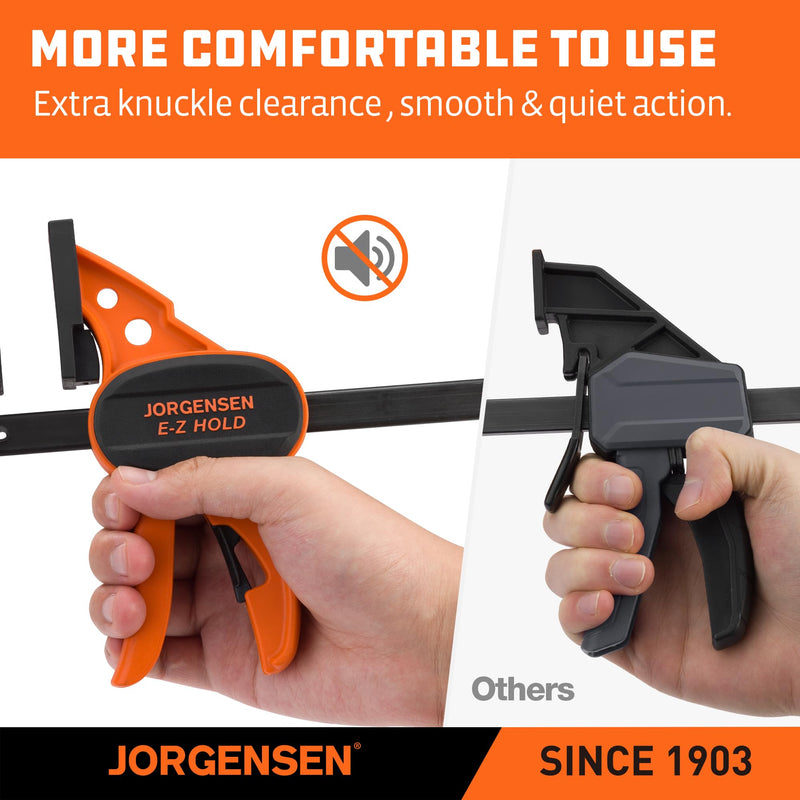 Jorgensen 9" Track Saw Clamps, Quick Release Clamp for Woodworking, Circular Saw Guide Rail System, 150lbs Load Limit, 2-7/16" Throat Depth, 2 Pack