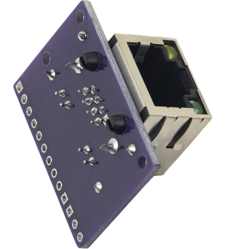 whiteeeen 4pcs RJ45 Breakout Board with LED Lights and 2 Types Male Pin Headers (Straight and Right Angel)