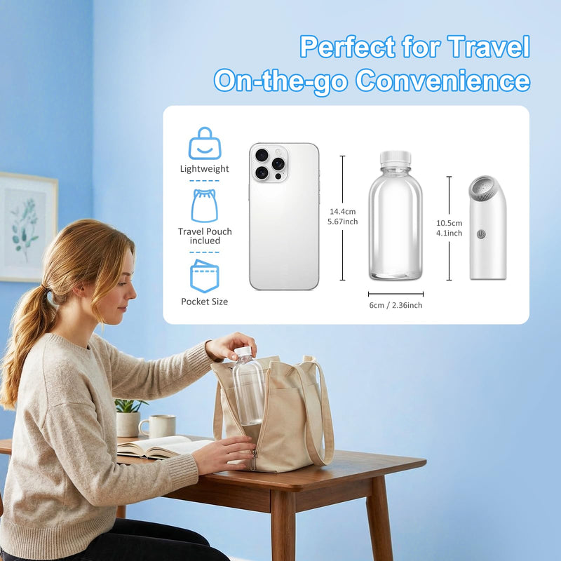 Portable Travel Bidet with Water Absorbing Ball, 360° Full Usage Electric Handheld Bidet Sprayer, Rechargeable USB-C, Dual Modes Feminine Washer for Postpartum Care, Camping & Personal Hygiene