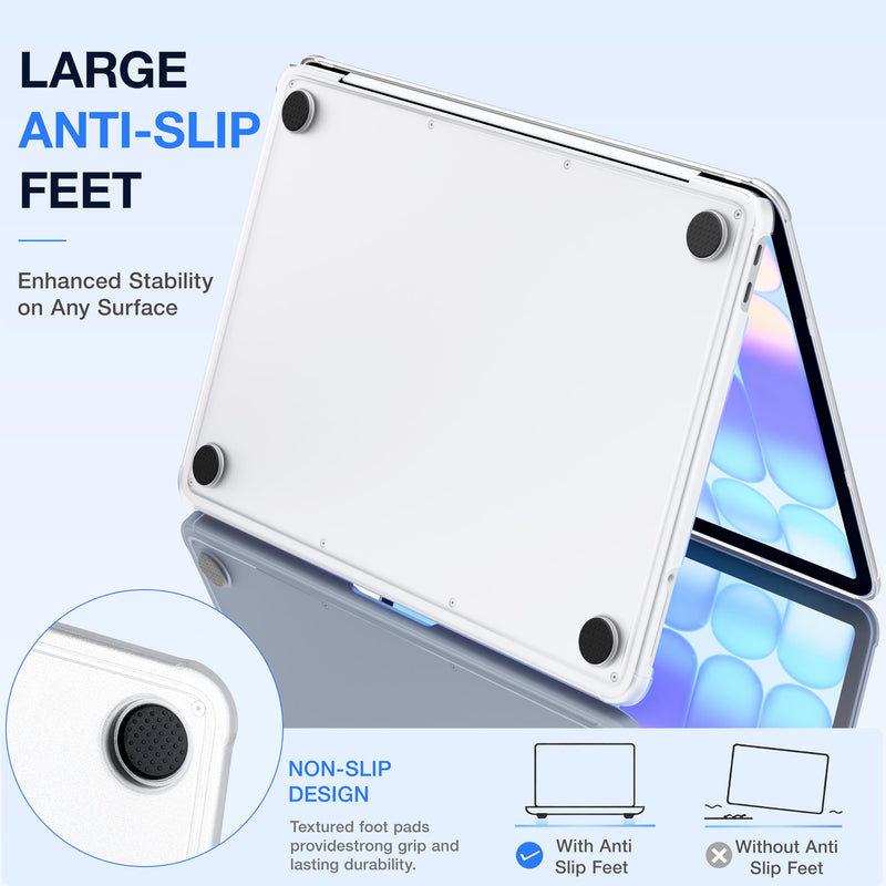 MecBevia Compatible with MacBook Neo Case 13 inch 2026 A3404 A18 Pro Chip | 3-in-1 Kit, Scratch-Resistant Neo Hard Shell Case Cover & TPU Keyboard Cover & USB-C Adapter, Matte Clear